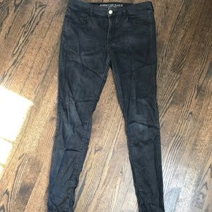 AE Black Sateen Jegging